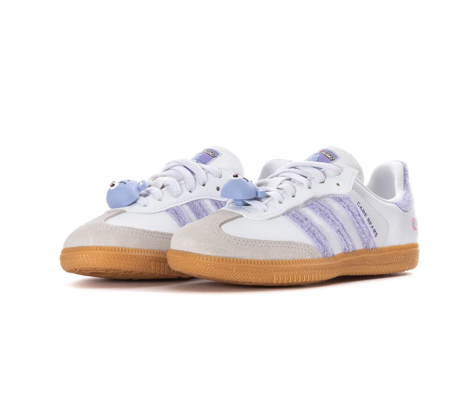 adidas Care Bears Sneakers – White & Lavender with Gum Sole