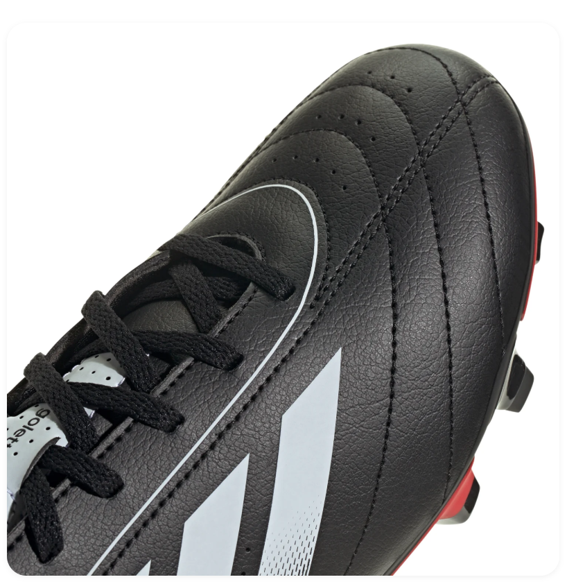 adidas Goletto Soccer Cleats – Black, White & Red