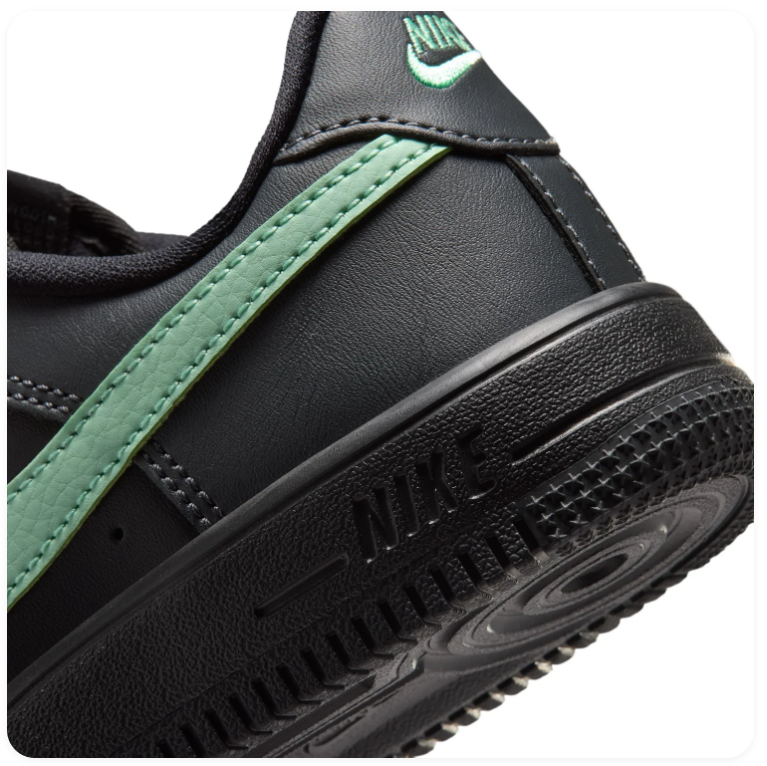 Nike Force 1 Low Sneakers - Black & Mint Green