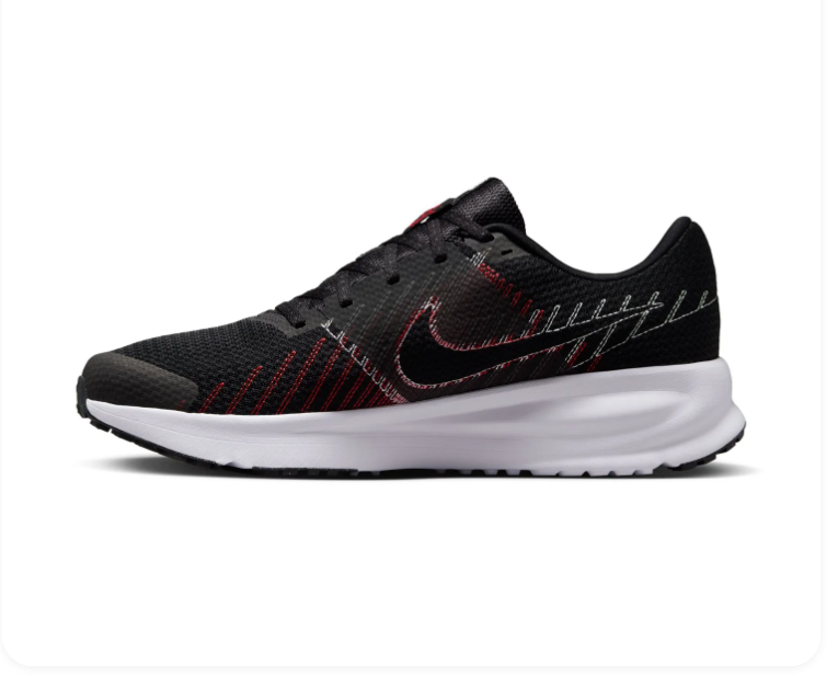 Nike Run Swift Sneakers - Black, Red & White