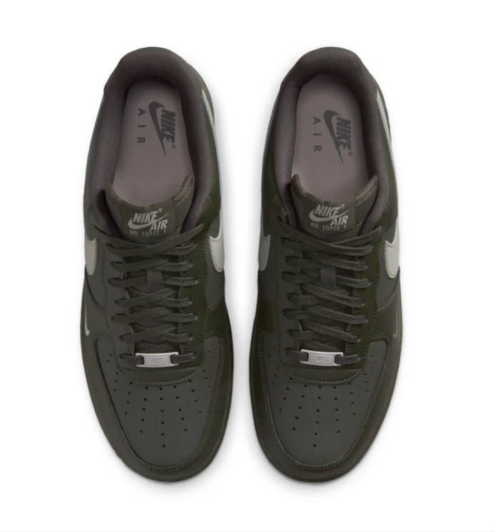 Nike Air Force 1 Low Sneakers - Dark Olive & Light Gray