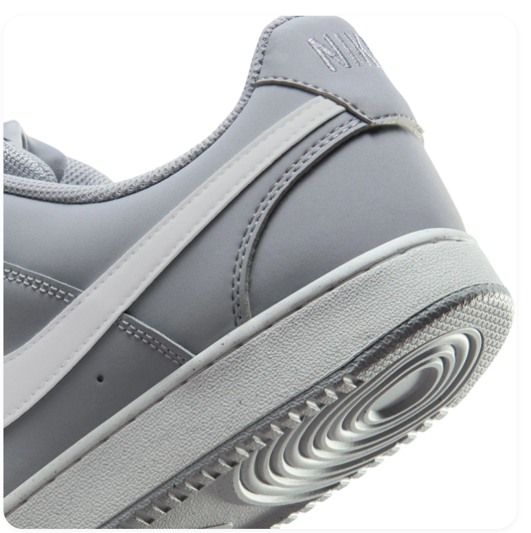 Nike Court Vision Low Sneakers - Light Gray & White