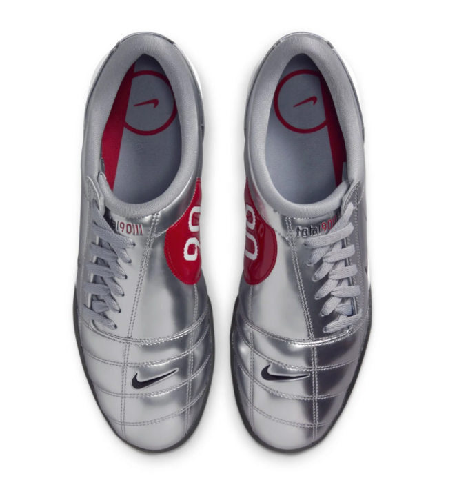 Nike Total 90 III Sneakers - Metallic Silver, Black & Red