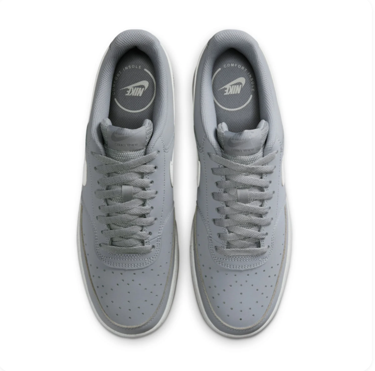Nike Court Vision Low Sneakers - Light Gray & White