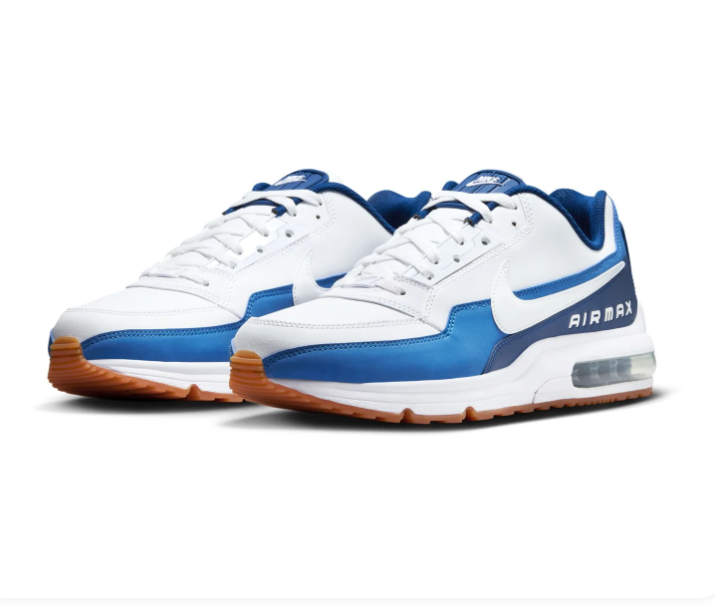 Nike Air Max Sneakers - White & Blue with Gum Outsole