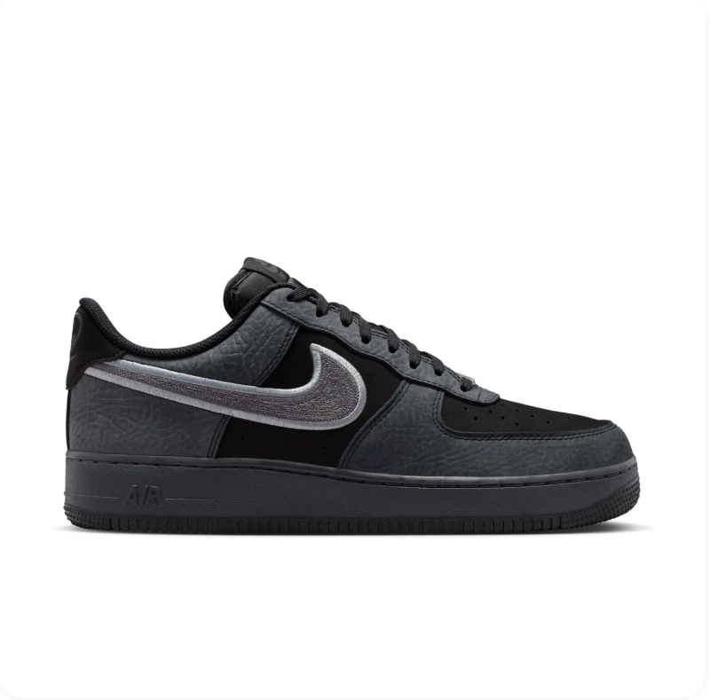 Nike Air Force 1 Low Sneakers - Black, Charcoal & Silver Gray