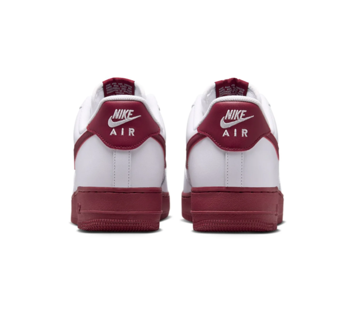 Nike Air Force 1 Low Sneakers - White & Burgundy