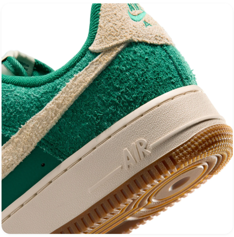 Nike Air Force 1 Low Sneakers - Green, Cream & Yellow