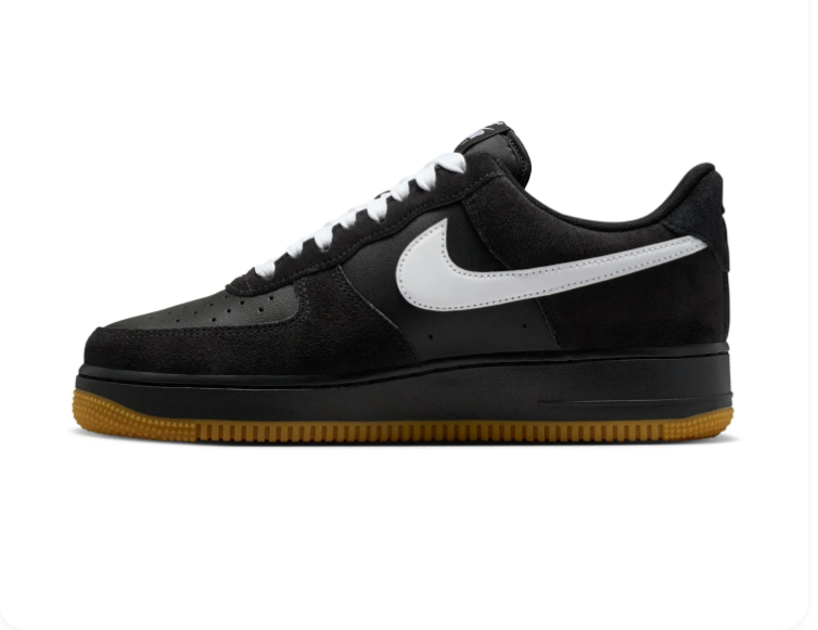 Nike Air Force 1 Low Sneakers - Black, White & Gum Brown