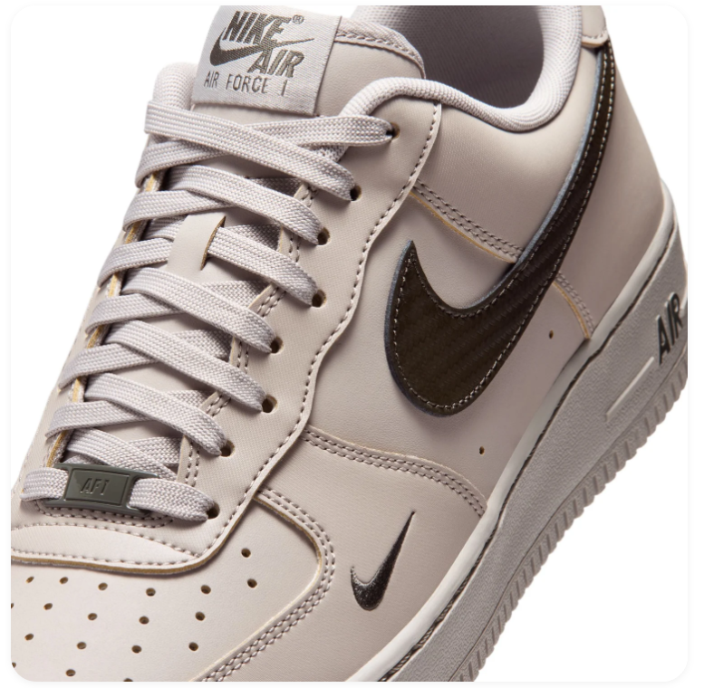 Nike Air Force 1 Low Sneakers - Light Taupe & Dark Brown