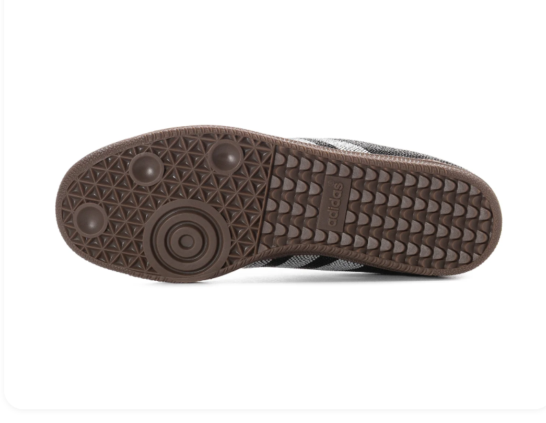 adidas Embellished Sneakers – Black & Silver with Brown Sole