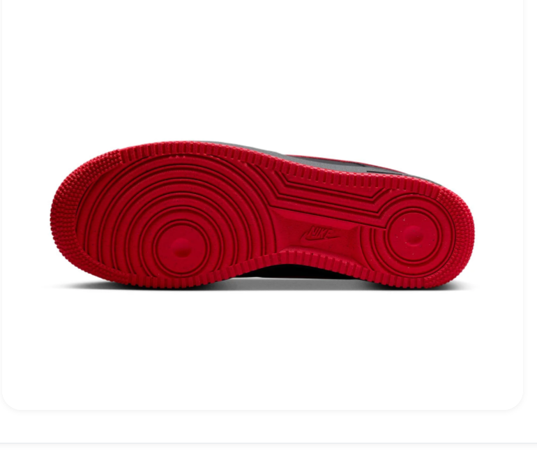 Nike Air Force 1 Low Sneakers - Black & Red