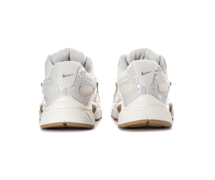 Nike Running-Style Sneakers - White, Silver Gray & Gold