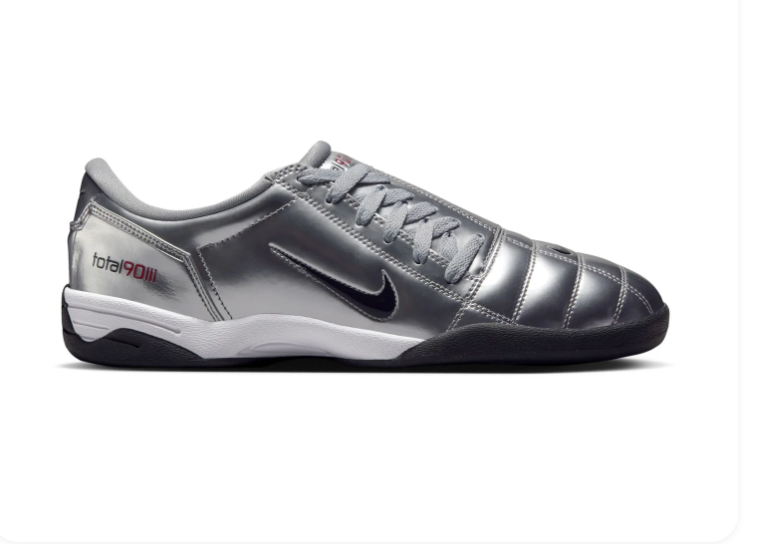 Nike Total 90 III Sneakers - Metallic Silver, Black & Red