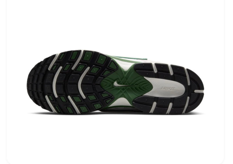 Nike Retro-Style Sneakers - Light Taupe, White & Forest Green