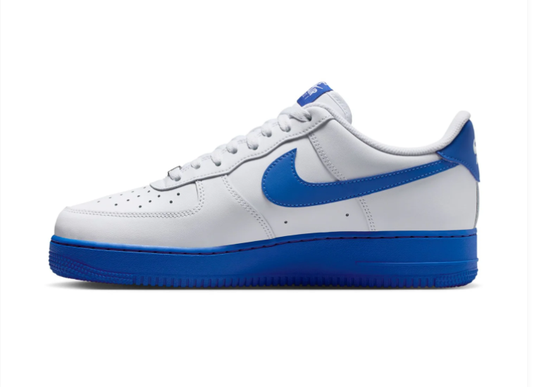 Nike Air Force 1 Low Sneakers - White & Royal Blue