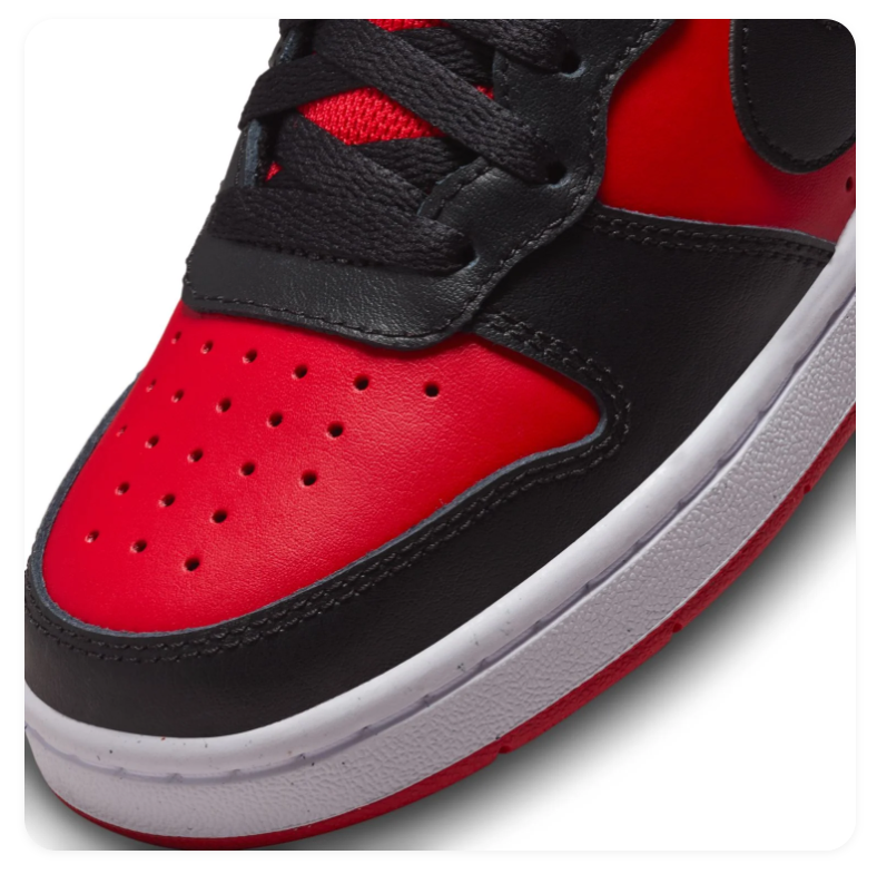 Nike Mid-Top Sneakers - Red, Black & White with Ankle Strap
