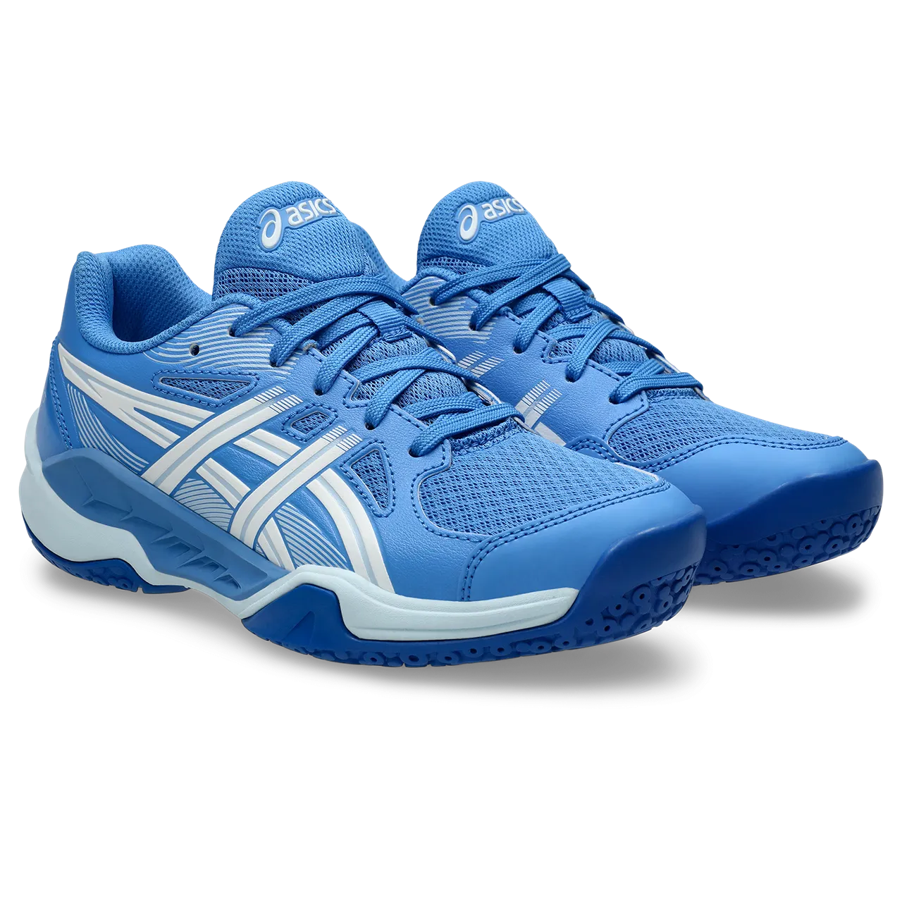 Asics Junior Gel Powerbreak GS Indoor Court Shoes Blue Coast White