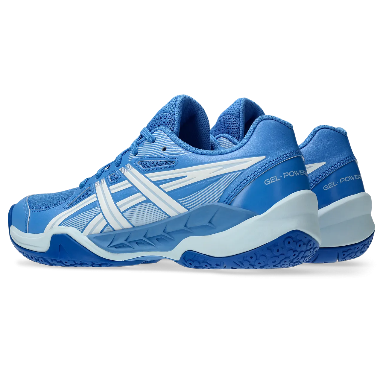 Asics Junior Gel Powerbreak GS Indoor Court Shoes Blue Coast White