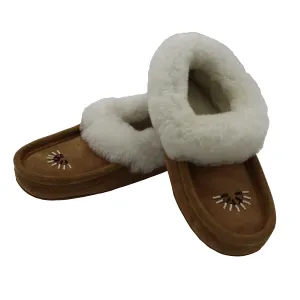 Beaded Suede Moccasins - Sheepskin