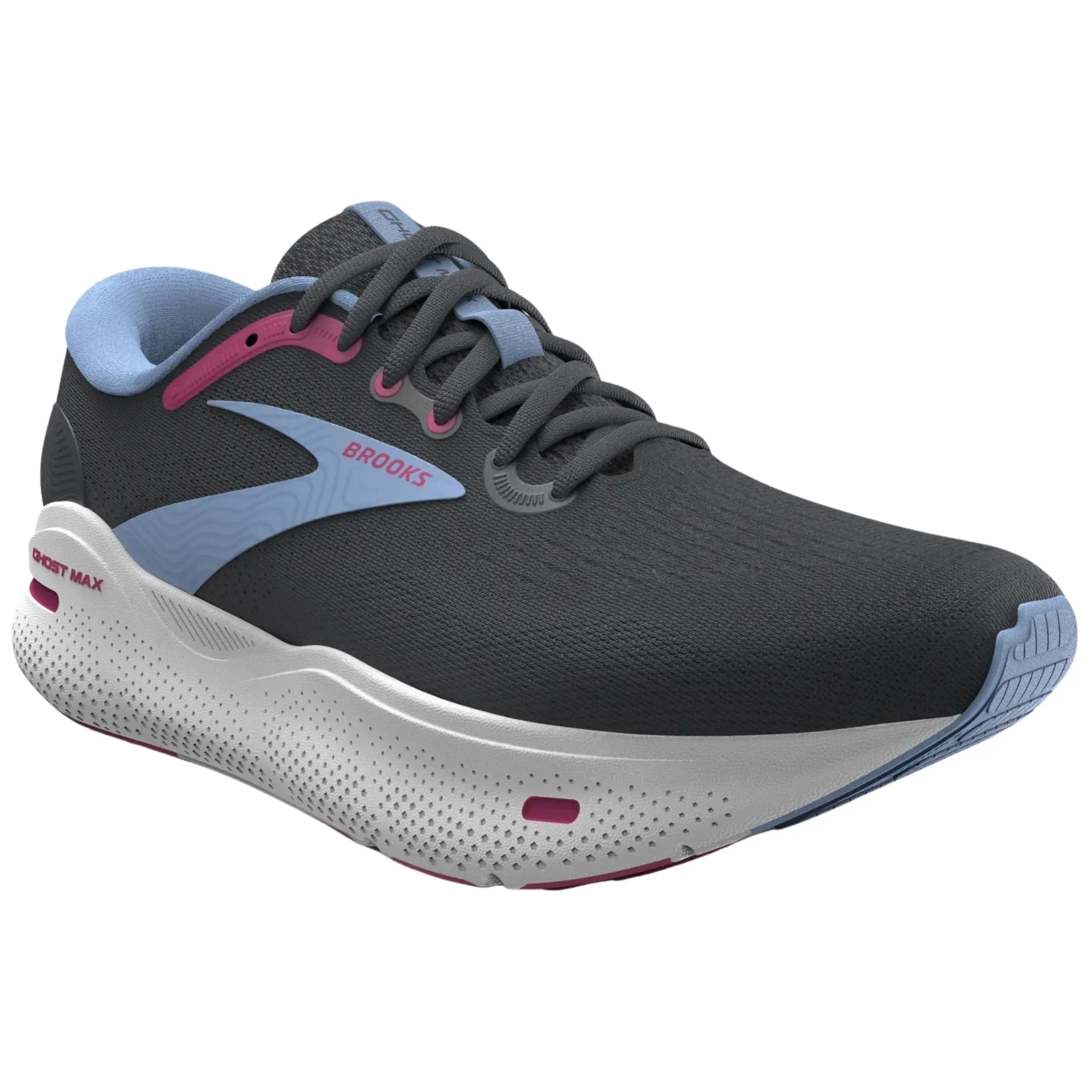 Brooks Women's 120395 082 Ghost Max Ebony Open Air Lilac Rose Cushion Neutral Running Shoes