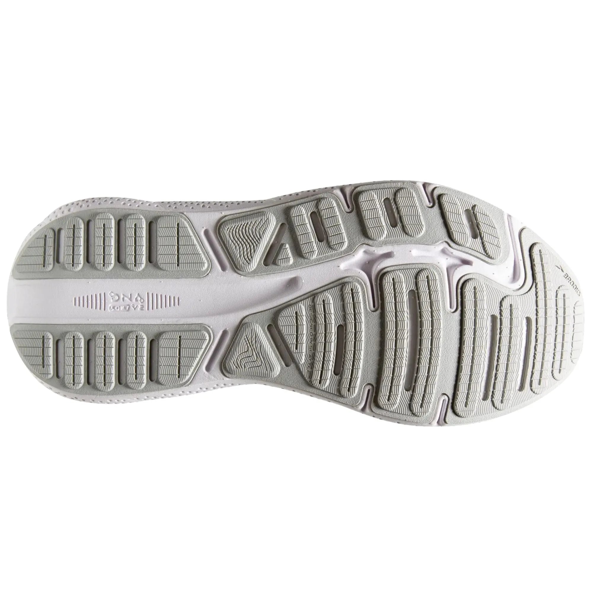 Brooks Women's 120395 124 Ghost Max White Oyster Metallic Silver Cushion Neutral Running Shoes