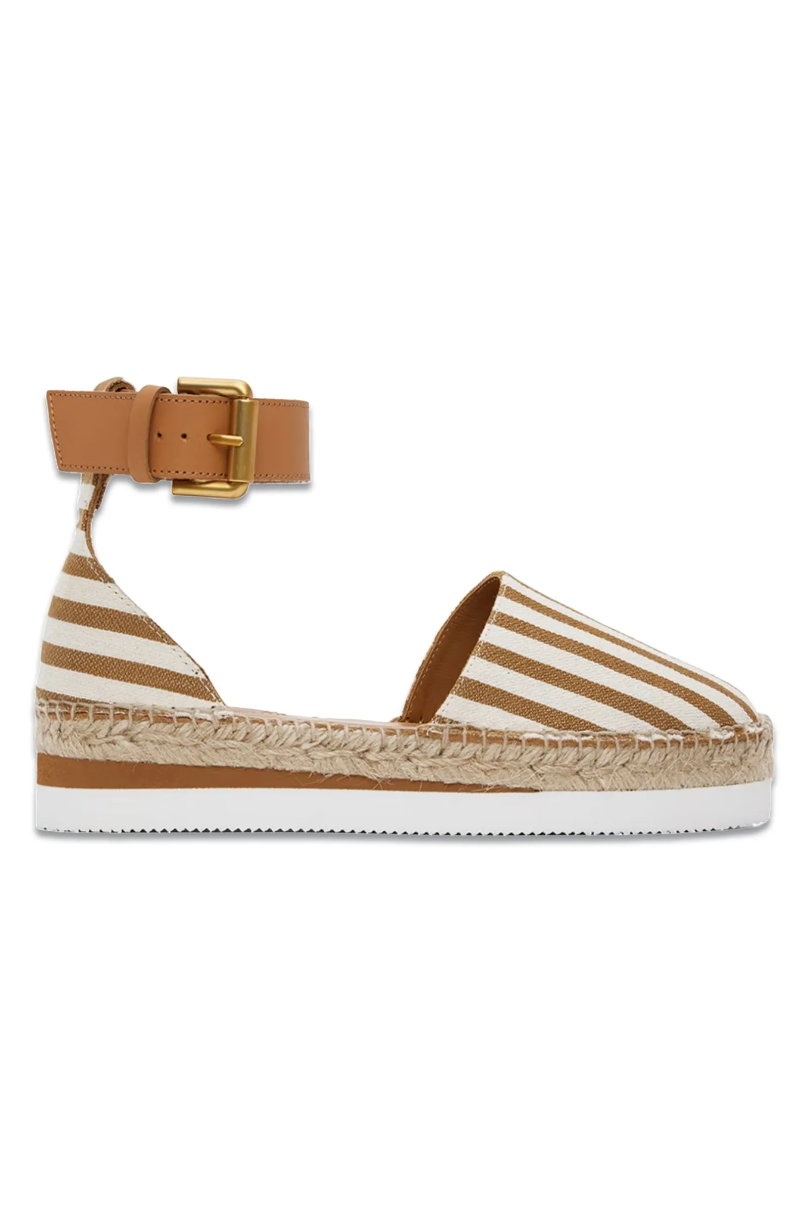 Brown & Off-White Glyn Flat Espadrilles