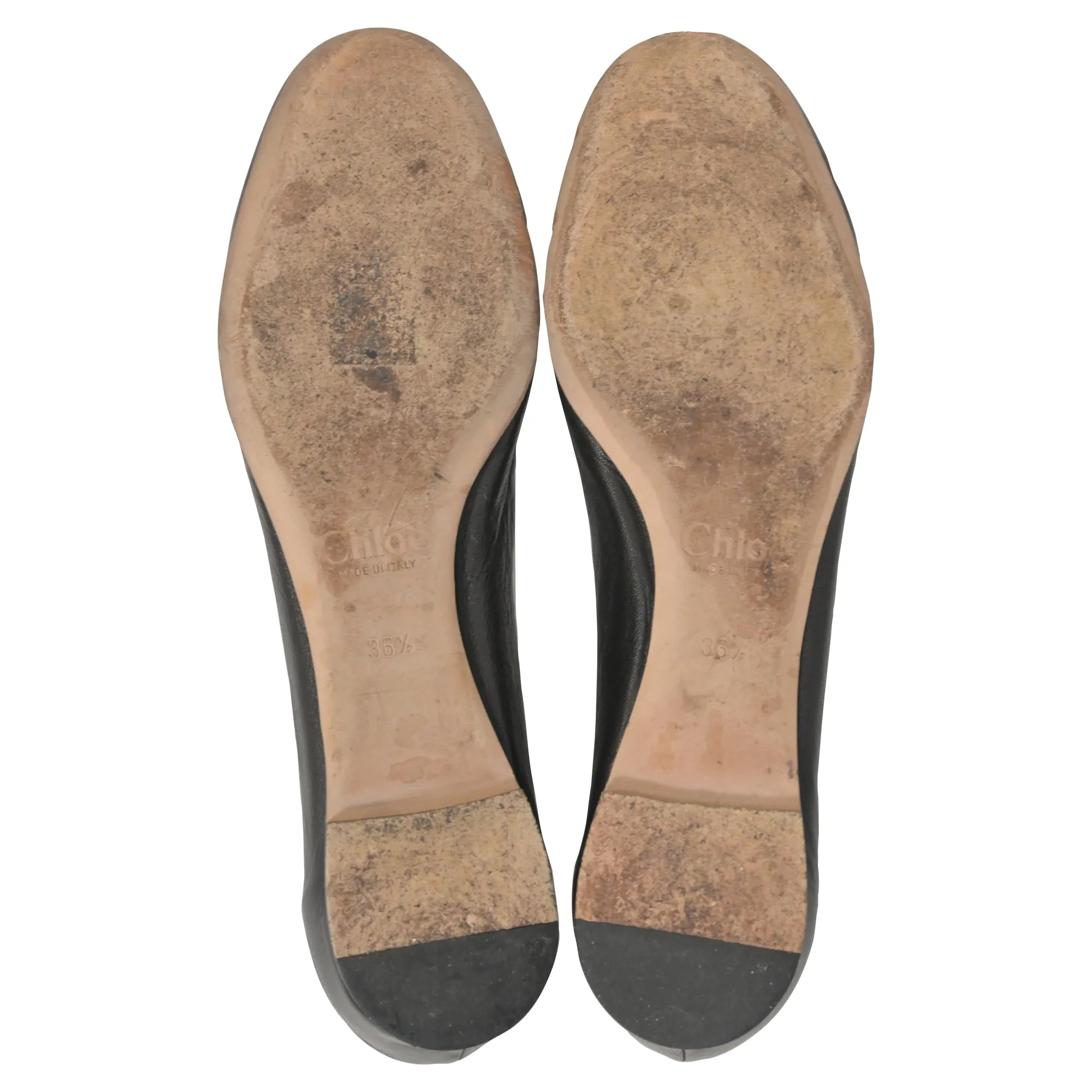 Chloé Lauren Ballet Flats in Black Leather