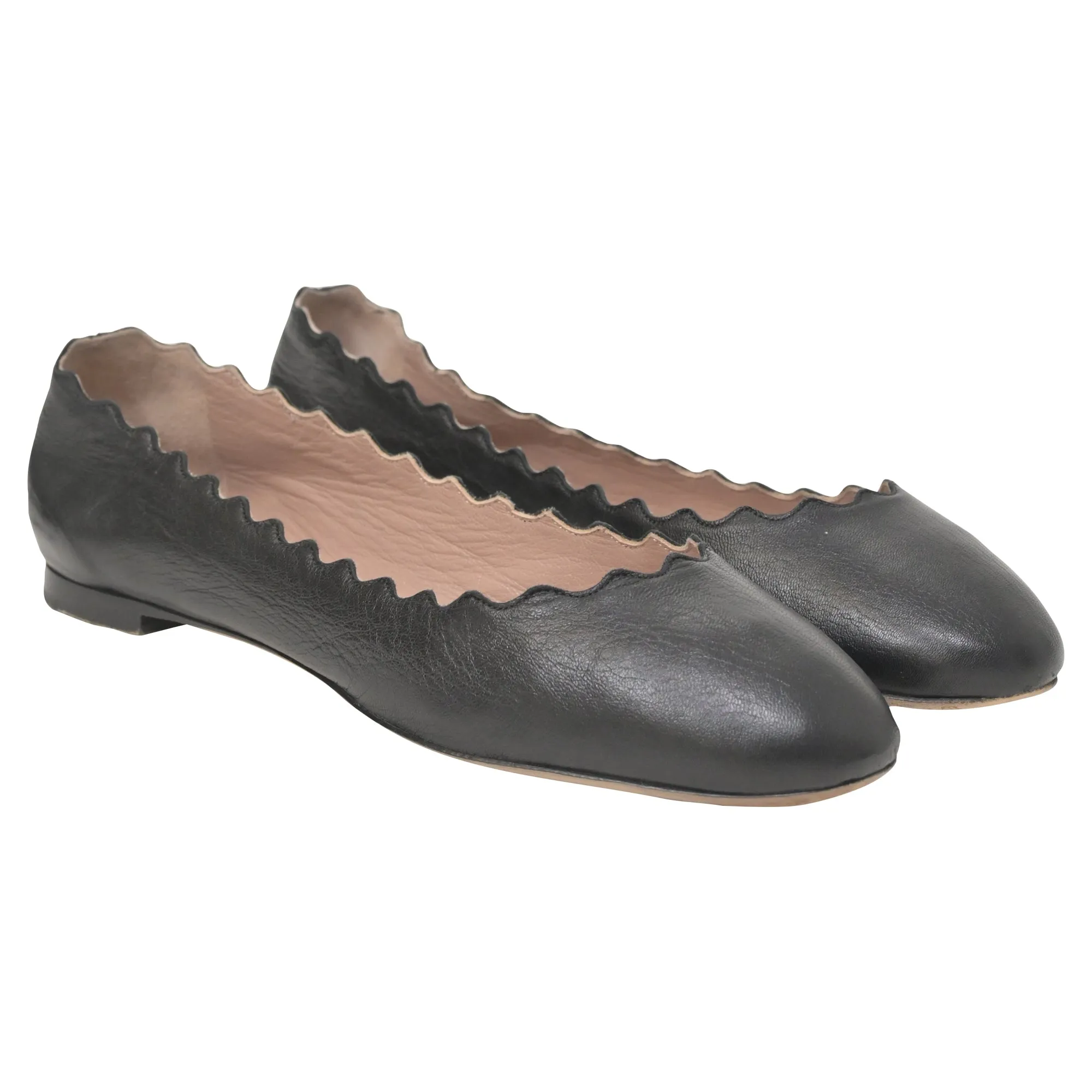 Chloé Lauren Ballet Flats in Black Leather