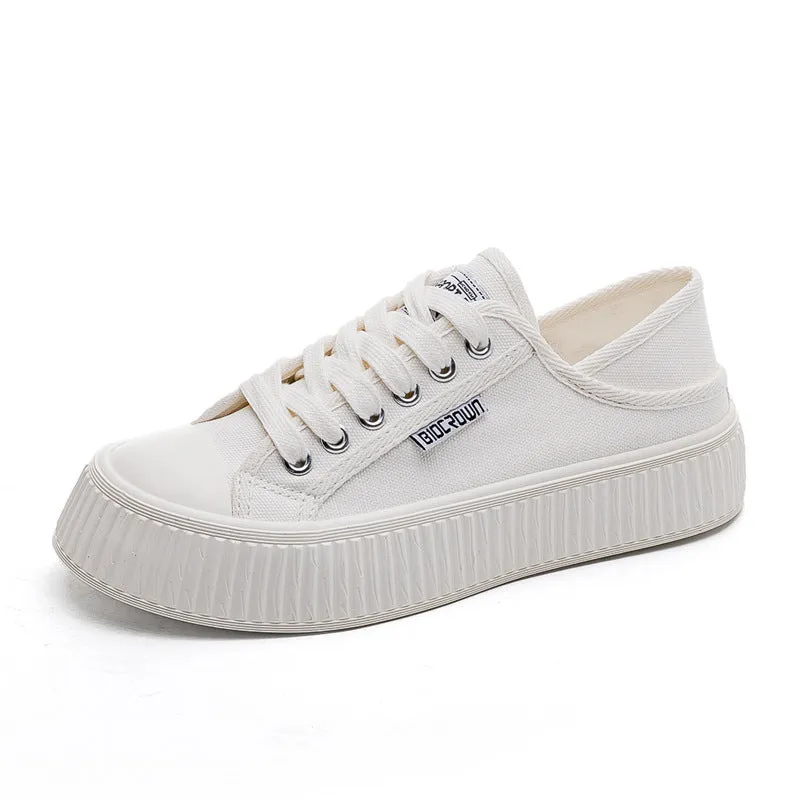 Cool Durable Classic Women's Thick-soled Two-step Canvas Shoes