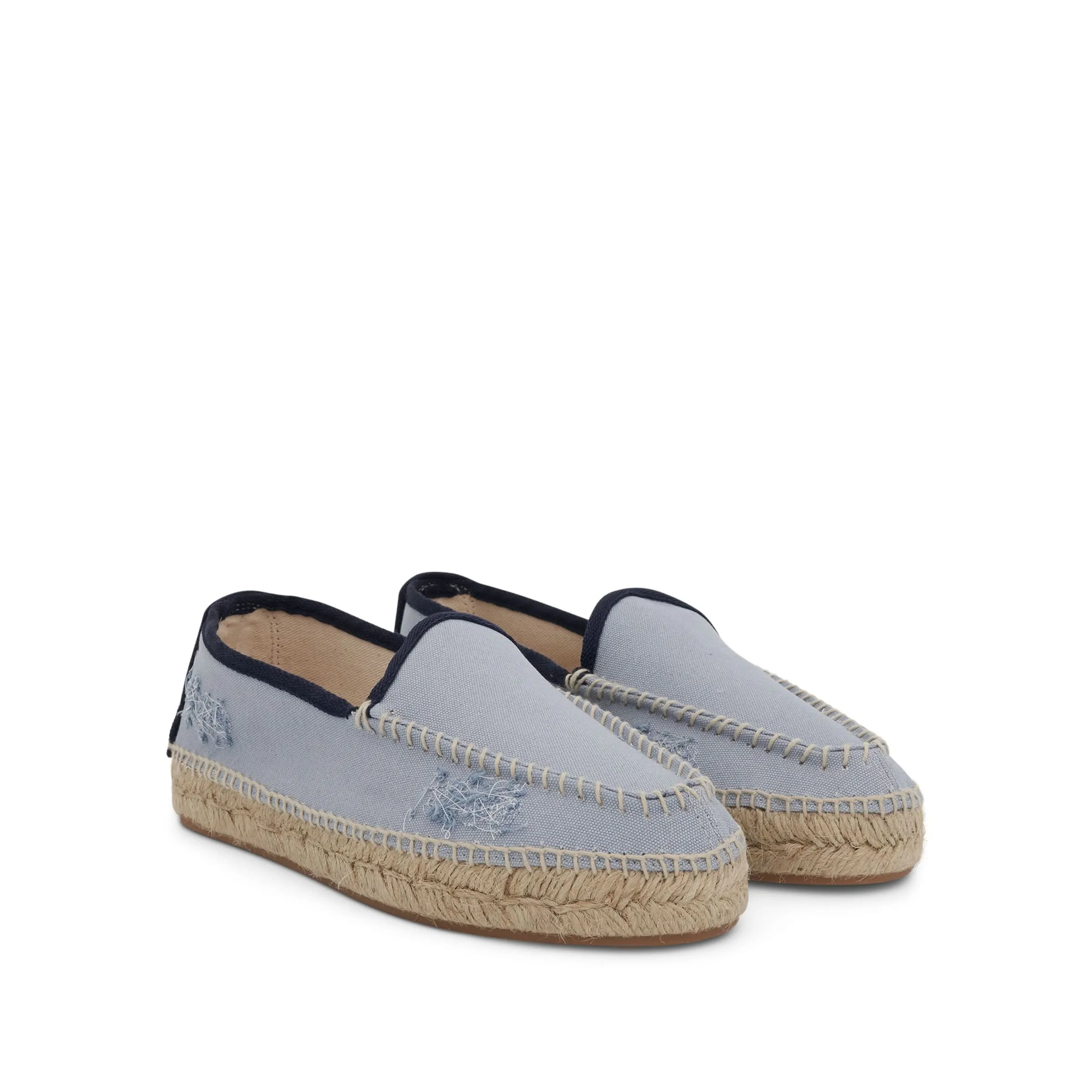 Embroidered Espadrilles in Breeze