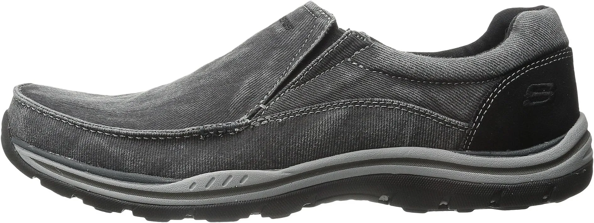 Expected Loafers - Avillo SKECHERS, Black Canvas/Suede