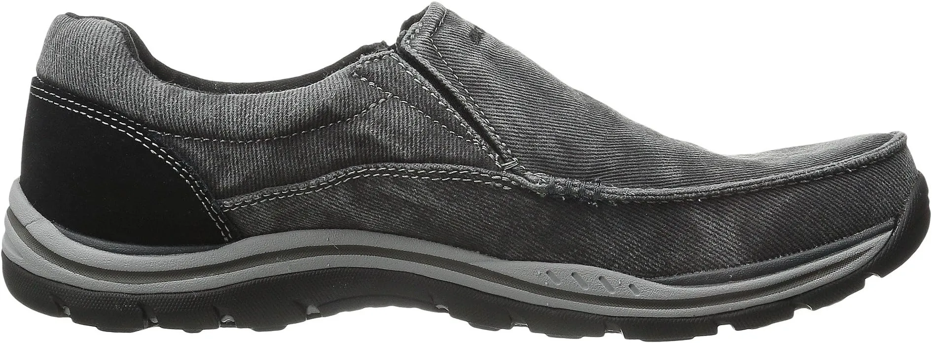 Expected Loafers - Avillo SKECHERS, Black Canvas/Suede