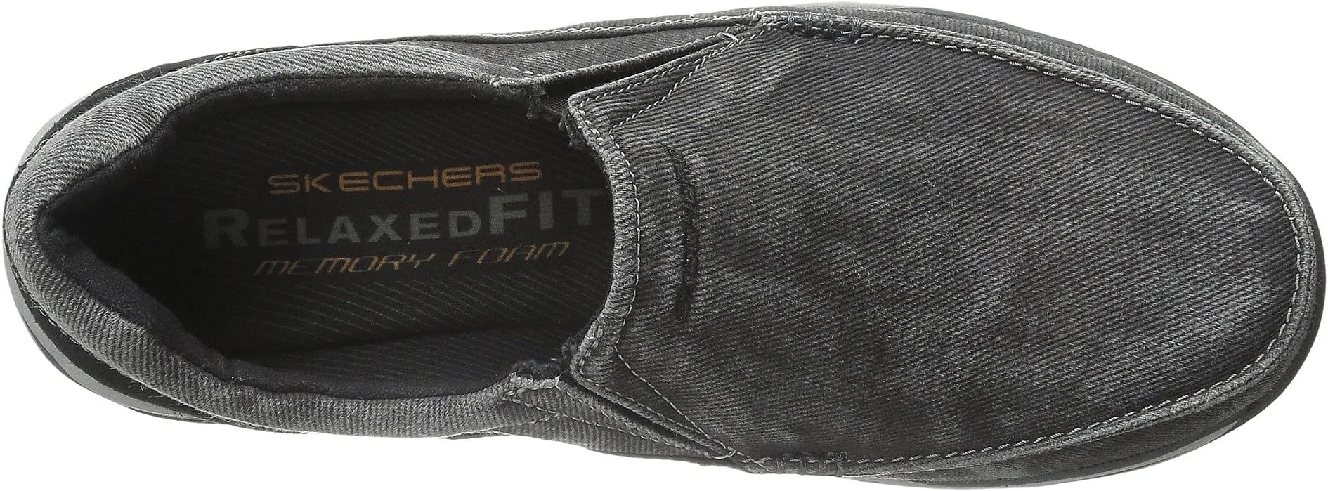 Expected Loafers - Avillo SKECHERS, Black Canvas/Suede