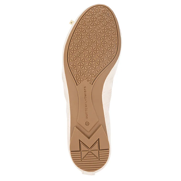 FRANKIE Ballet Flat Shoes - Beige Croc