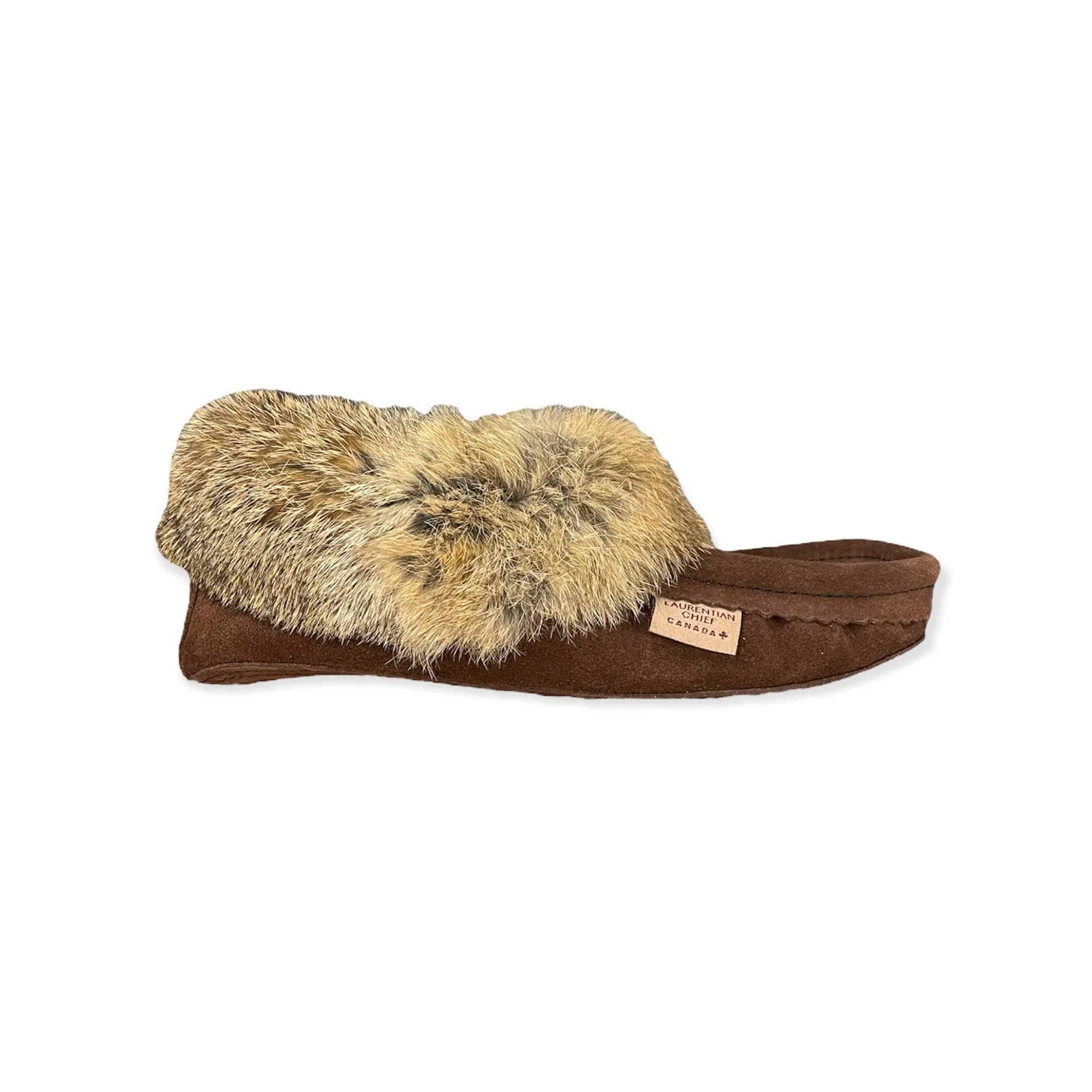 Fur Moccasin - Coffee Suede