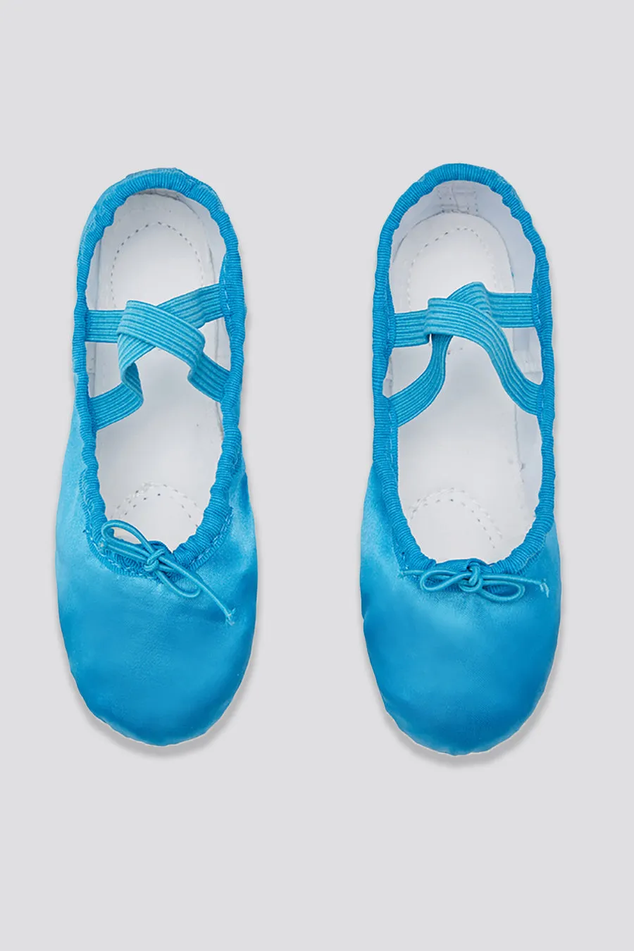 Girl's Blue Ballet Shoes - Satin