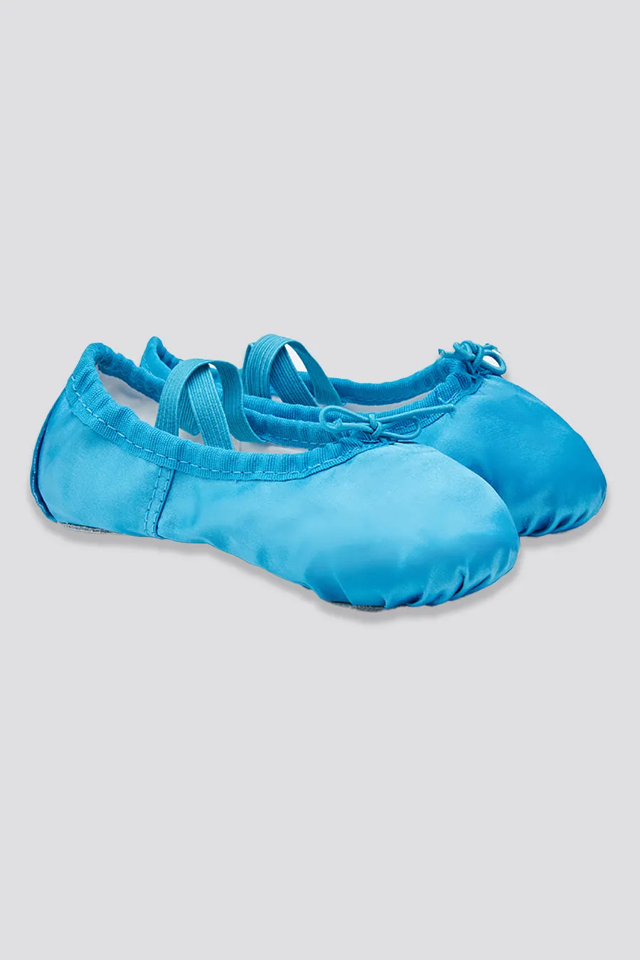 Girl's Blue Ballet Shoes - Satin