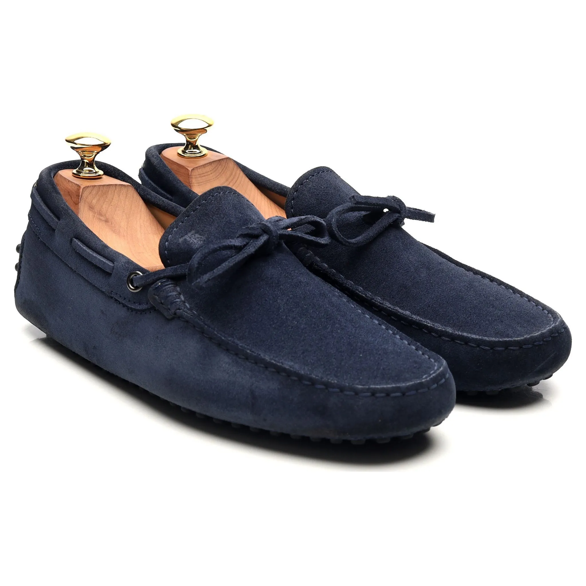 Gommino Navy Blue Suede Driving Loafers UK 6.5