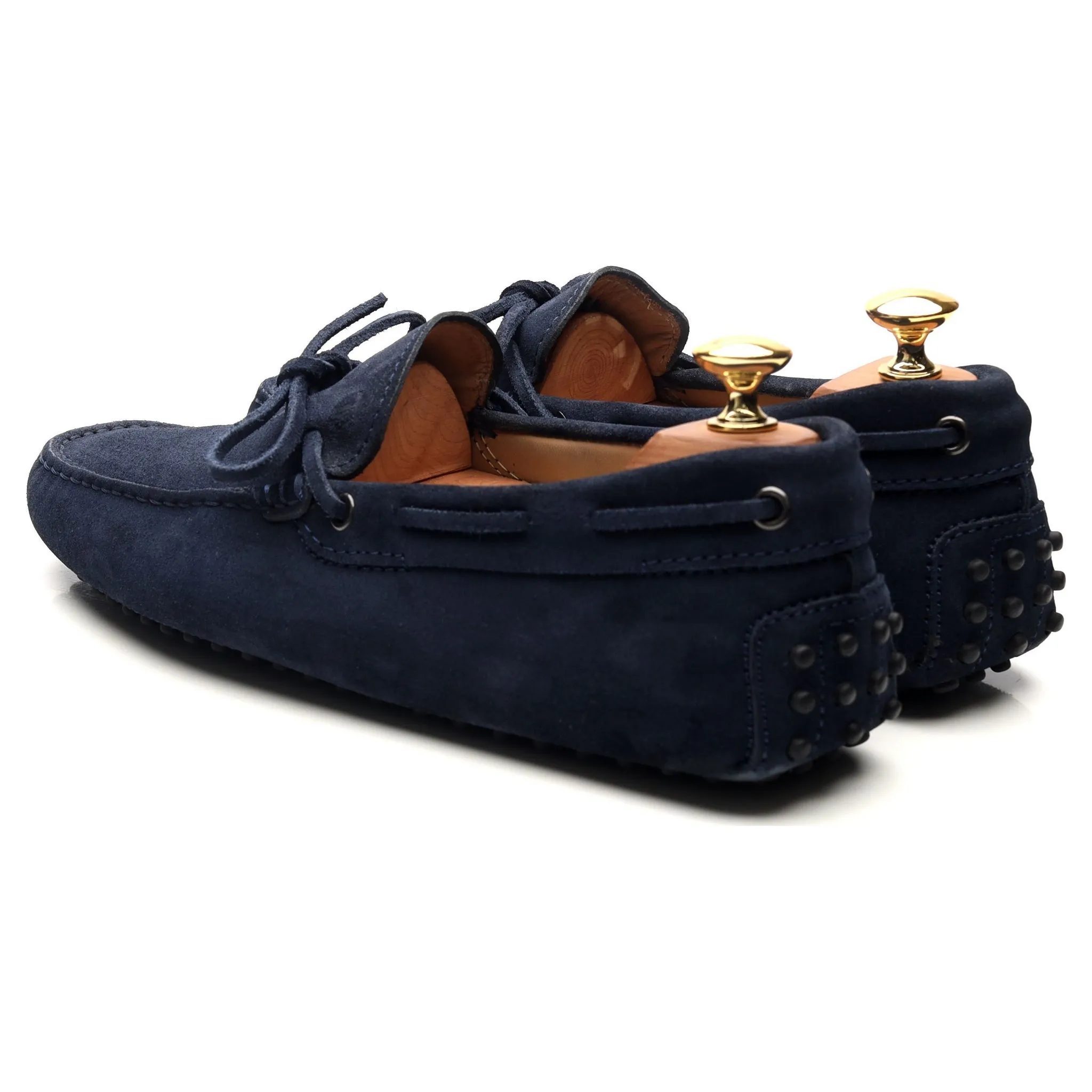 Gommino Navy Blue Suede Driving Loafers UK 6.5