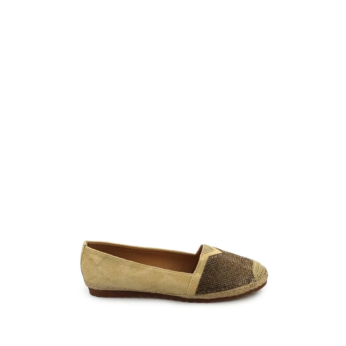 HELENA Flat Espadrille With Diamante Shoe