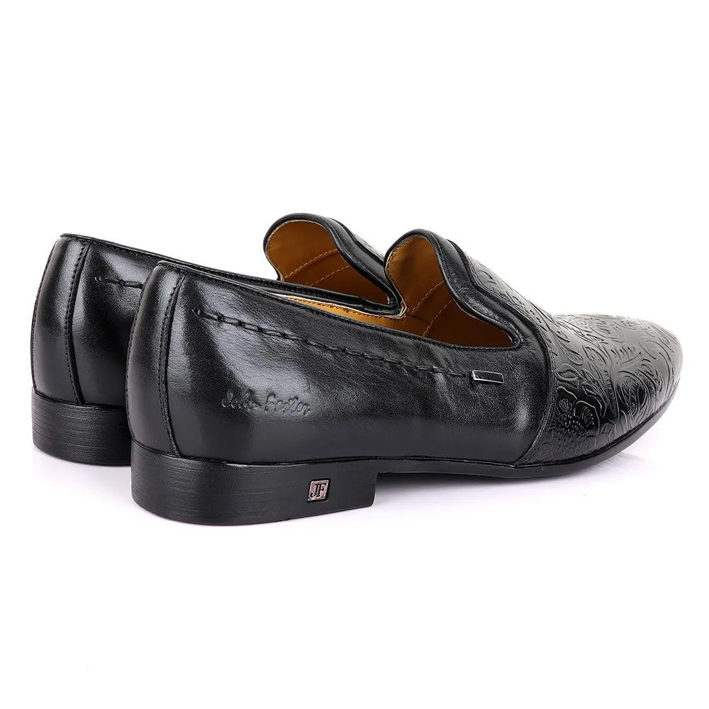 John Foster Classic Black Leather Shoe