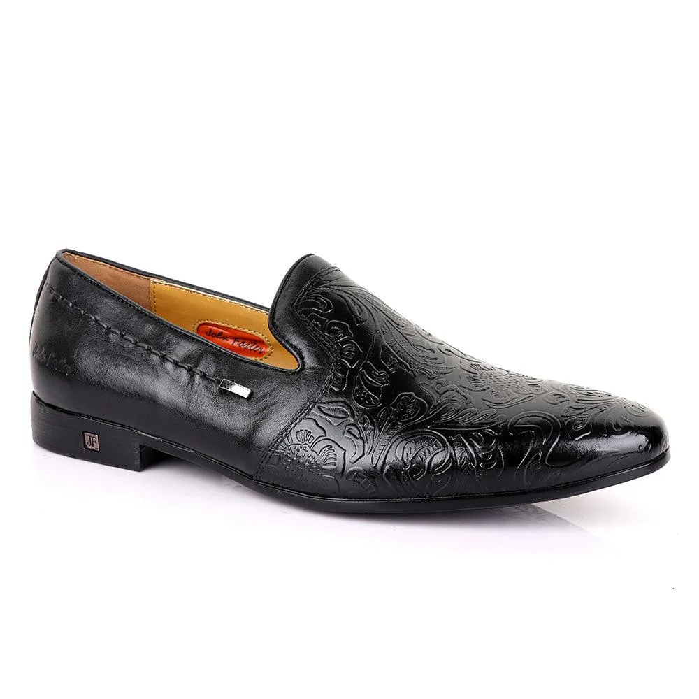 John Foster Classic Black Leather Shoe