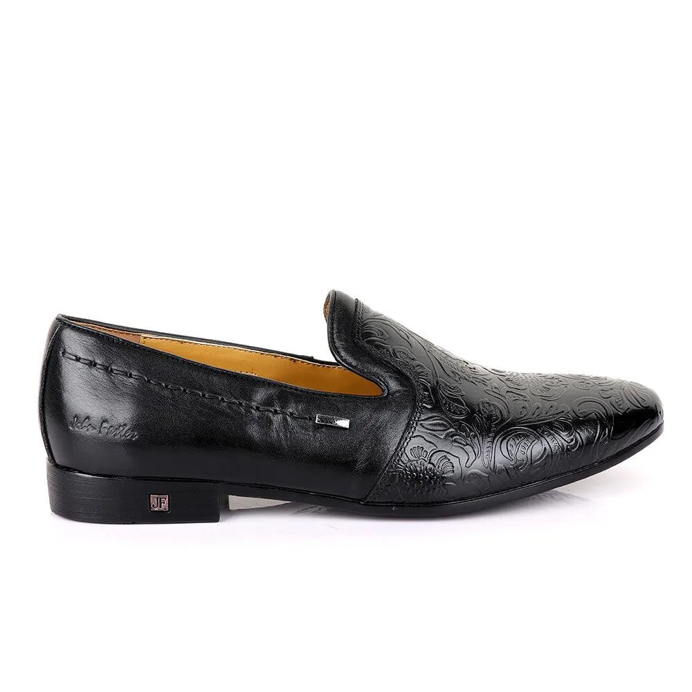 John Foster Classic Black Leather Shoe