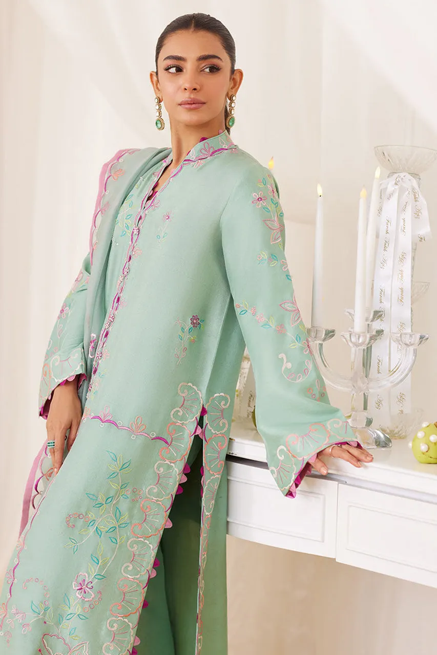 Lea Fall'24 - Petra Fern Green Embroidered Shirt And Dupatta