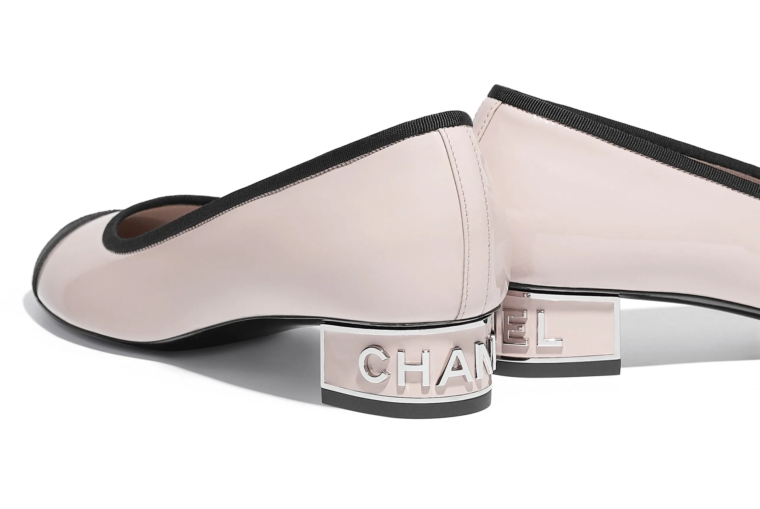 Logo-Heel Grosgrain Ballerinas