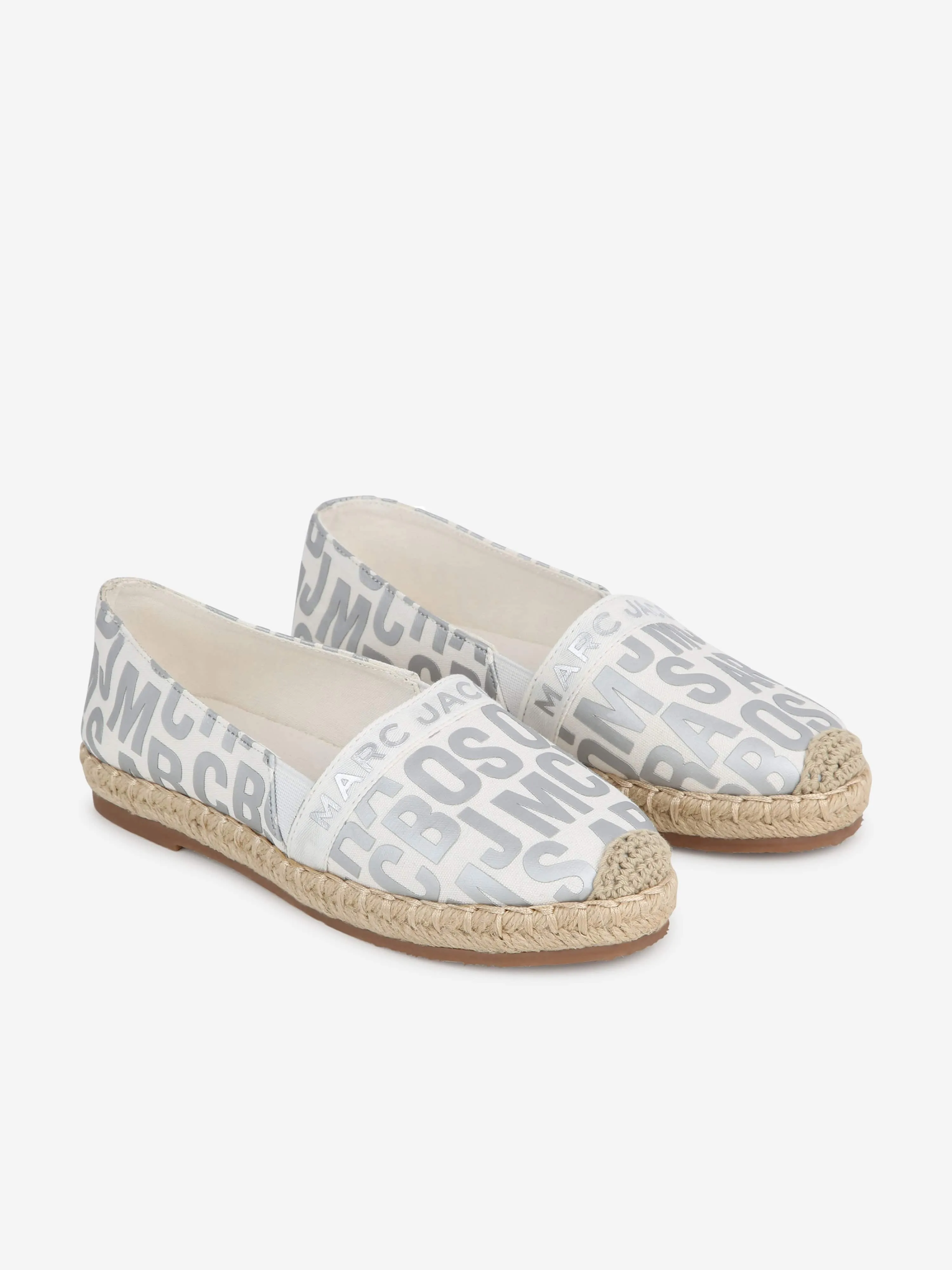 MARC JACOBS Girls Logo Espadrilles in Ivory