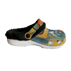 Mc#33 Men's Classic Clogs with Fleece, abstract, print