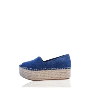 MIU MIU DENIM FLATFORM / PLATFORM ESPADRILLES