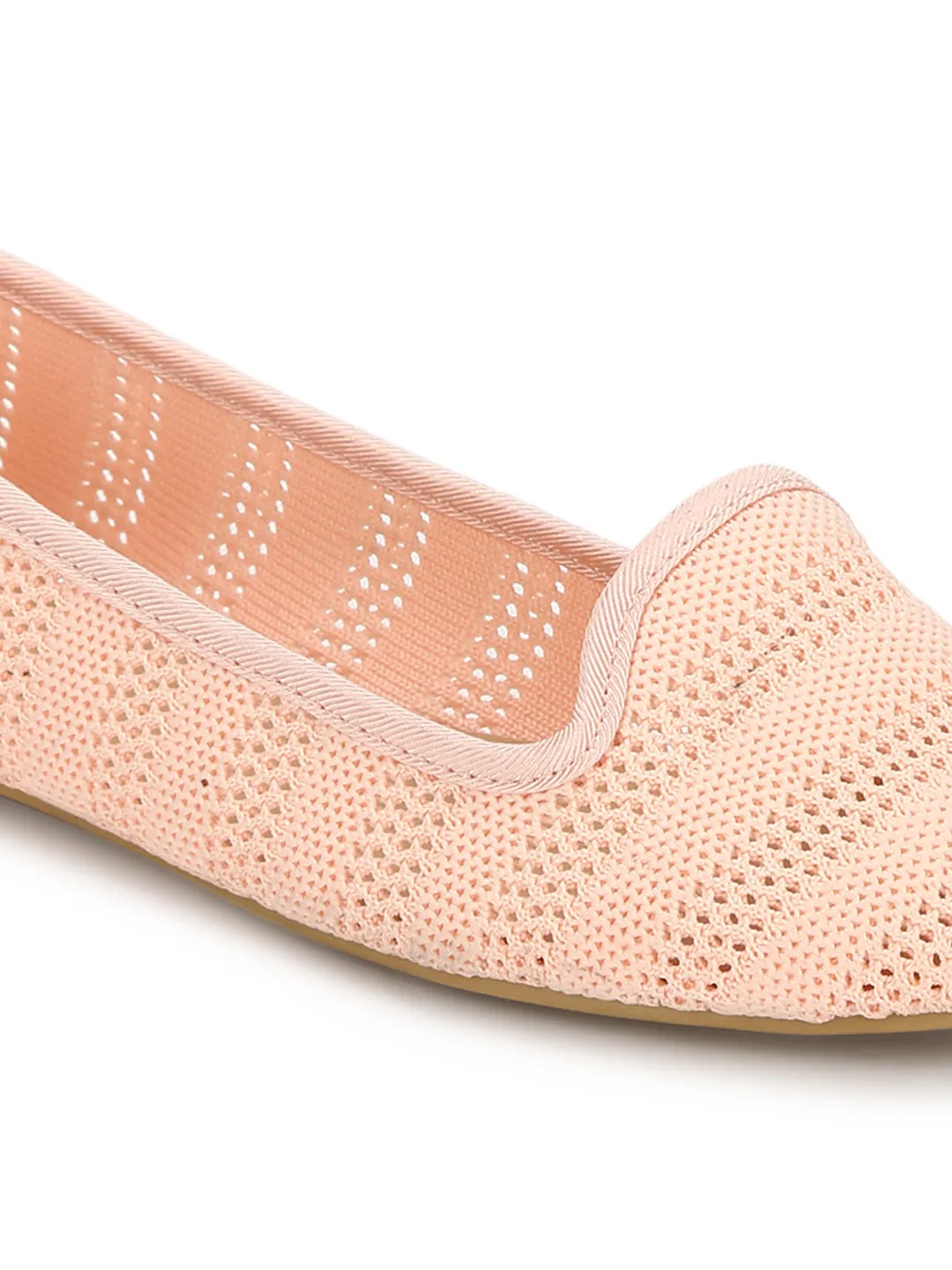 Nude Knitted Belly Flats